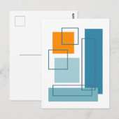 抽象芸術ブロック1ジオメトリックデザイン ポストカード (正面/裏面)