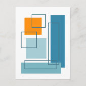 抽象芸術ブロック1ジオメトリックデザイン ポストカード (正面)