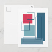 抽象芸術ブロック1ジオメトリックデザイン ポストカード (正面/裏面)