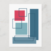 抽象芸術ブロック1ジオメトリックデザイン ポストカード (正面)