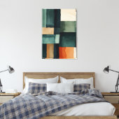 抽象芸術ブロック キャンバスプリント (インサイチュ (寝室))