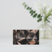 抽象芸術ブロンズミックスパターンアート 名刺 (スタンド正面)