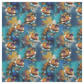 抽象芸術ブロンズ、金ゴールドブルーバロックスタイル ファブリック (見本)