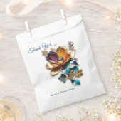 抽象芸術ブロンズ、金ゴールドブルーバロックスタイル フェイバーバッグ (クリップ留めされた状態)