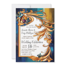 抽象芸術ブロンズ、金ゴールドブルーバロックスタイル