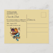 抽象芸術ブロンズ、金ゴールドブルーバロックスタイル 案内ポストカード (裏面)