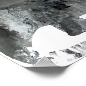 抽象芸術ブロントサウルスのシルエット。 ポスター (角)