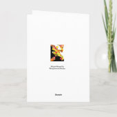 「抽象芸術ブーケ」グリーティングカード カード (裏面)