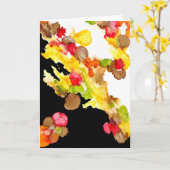 「抽象芸術ブーケ」グリーティングカード カード (黄色い花)
