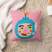 抽象芸術ブーム顔 クッション (ブランケット)