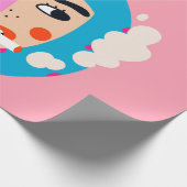 抽象芸術ブーム顔 ラッピングペーパー (角)