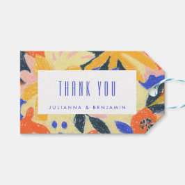 抽象芸術ブ結婚ルーのカスタムウェディング ギフトタグ