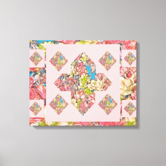 抽象芸術プラスサインカーネーションキャンバスアート(美しい) キャンバスプリント (正面)