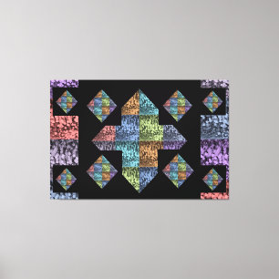 抽象芸術プラス数々のサイン色のチューリップキャンバスアート キャンバスプリント