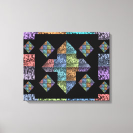 抽象芸術プラス数々のサイン色チューリップアート キャンバスプリント