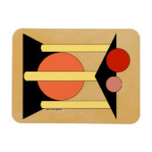 抽象芸術プラットフォーム、柱、および円 マグネット (横)