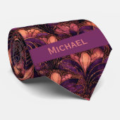 抽象芸術プラム&銅植物学 ネクタイ (ロール)