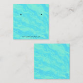 抽象芸術プリントシーフォムグリーンイヤリングディスプレイカード スクエア名刺 (正面/裏面)