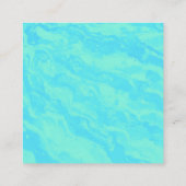 抽象芸術プリントシーフオムグリーンジュエリー表示カード スクエア名刺 (裏面)