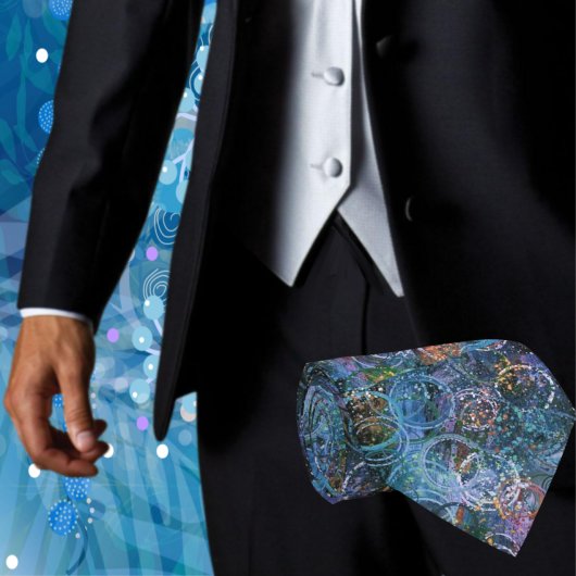 抽象芸術プリント ネクタイ