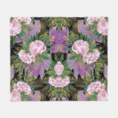 抽象芸術プリント フリースブランケット (正面(横))