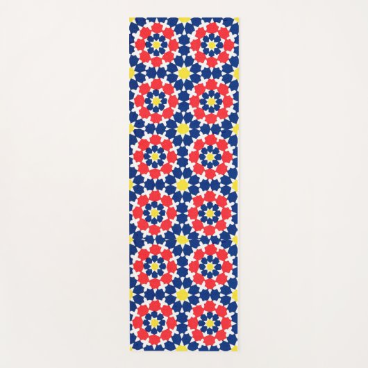 抽象芸術プリント(星とx-es) ヨガマット (正面)