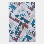 抽象芸術プレイドデザイン1 キッチンタオル (縦)