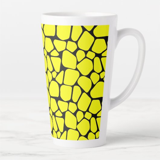 抽象芸術プレデタースキン迷彩柄アート：アドベンチャーインスパイア- カフェラテマグ (右)