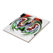 抽象芸術プロファイルアートプリント タイル (側面)