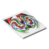 抽象芸術プロファイルアートプリント ノートパッド (アングル)