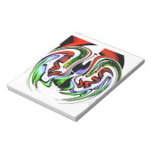 抽象芸術プロファイルアートプリント ノートパッド (回転)