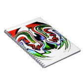 抽象芸術プロファイルアートプリント ノートブック (右側)
