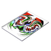 抽象芸術プロファイルアートプリント ノートブック (左側)