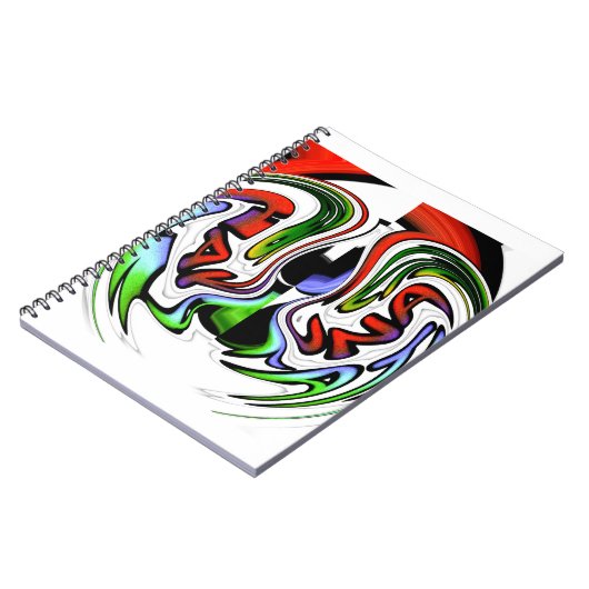 抽象芸術プロファイルアートプリント ノートブック (左側)