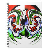 抽象芸術プロファイルアートプリント ノートブック (正面)