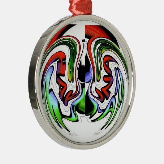 抽象芸術プロファイルアートプリント メタルオーナメント (右)
