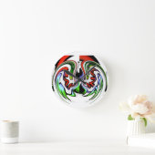 抽象芸術プロファイルアートプリント ラウンド壁時計 (ホーム)