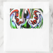 抽象芸術プロファイルアートプリント 長方形シール (バッグ)