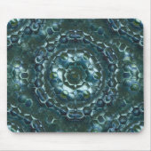 抽象芸術ヘキソンのステンドルミコダークシアン マウスパッド (正面)