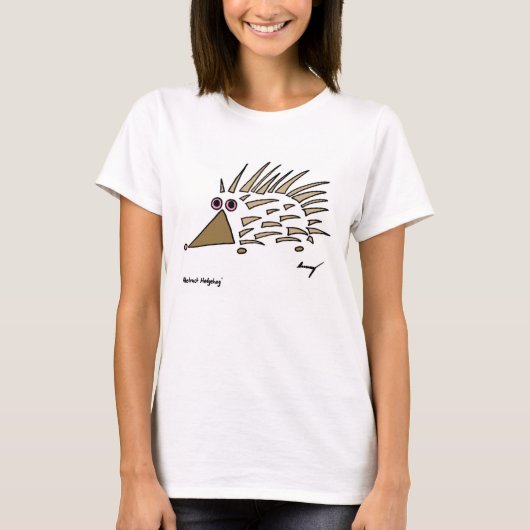 抽象芸術ヘッジホッグウィメンズダークリンガーTシャツ Tシャツ (正面)
