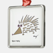 抽象芸術ヘッジホッグオーナメント メタルオーナメント (左)