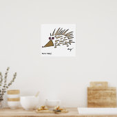 抽象芸術ヘッジホッグプリント ポスター (キッチン)