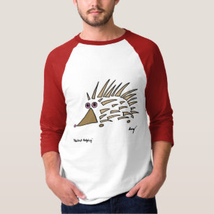 抽象芸術ヘッジホッグメンズラグランTシャツ Tシャツ
