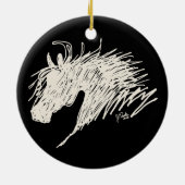 抽象芸術ヘッドアート セラミックオーナメント (裏面)