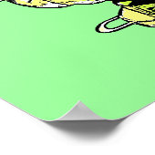 抽象芸術ヘッドレトロ色プリント ポスター (角)