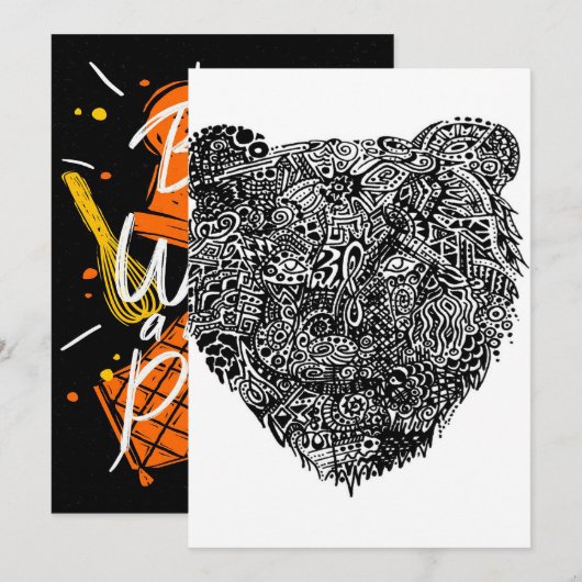 抽象芸術ベア_ 案内状 (正面/裏面)