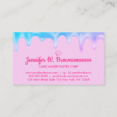 抽象芸術ベーカリーペストリーシェフクリームドリップ 名刺 (裏面)