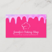 抽象芸術ベーカリーペストリーシェフクリームドリップ 名刺 (正面)