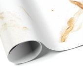 抽象芸術ベージュとクリーム瑪瑙の大理石スワール ラッピングペーパー (ロールコーナー)