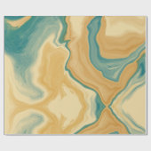 抽象芸術ベージュアゲートマーブルスワール ラッピングペーパー (フラット)